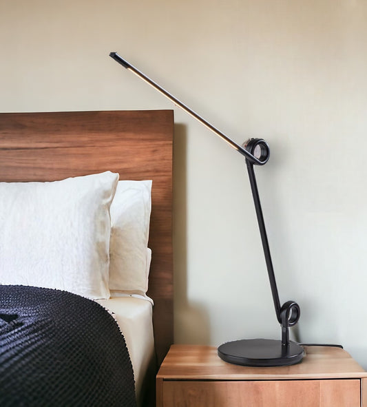 Black Metal Novelty Desk Lamp By Homeroots | Table Lamps | Modishstore - 1