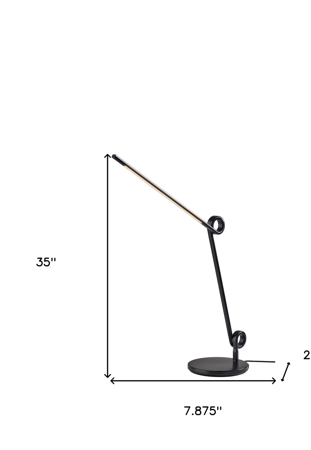 Black Metal Novelty Desk Lamp By Homeroots | Table Lamps | Modishstore - 4
