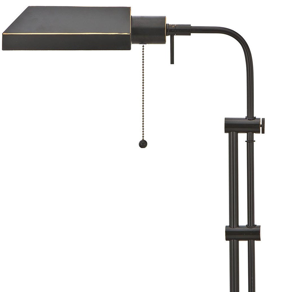 Bronze Metal Adjustable Table Lamp With Bronze Rectangular Shade By Homeroots | Table Lamps | Modishstore - 4