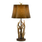 Brown Antlers Table Lamp With Brown Drum Shade By Homeroots | Table Lamps | Modishstore - 2