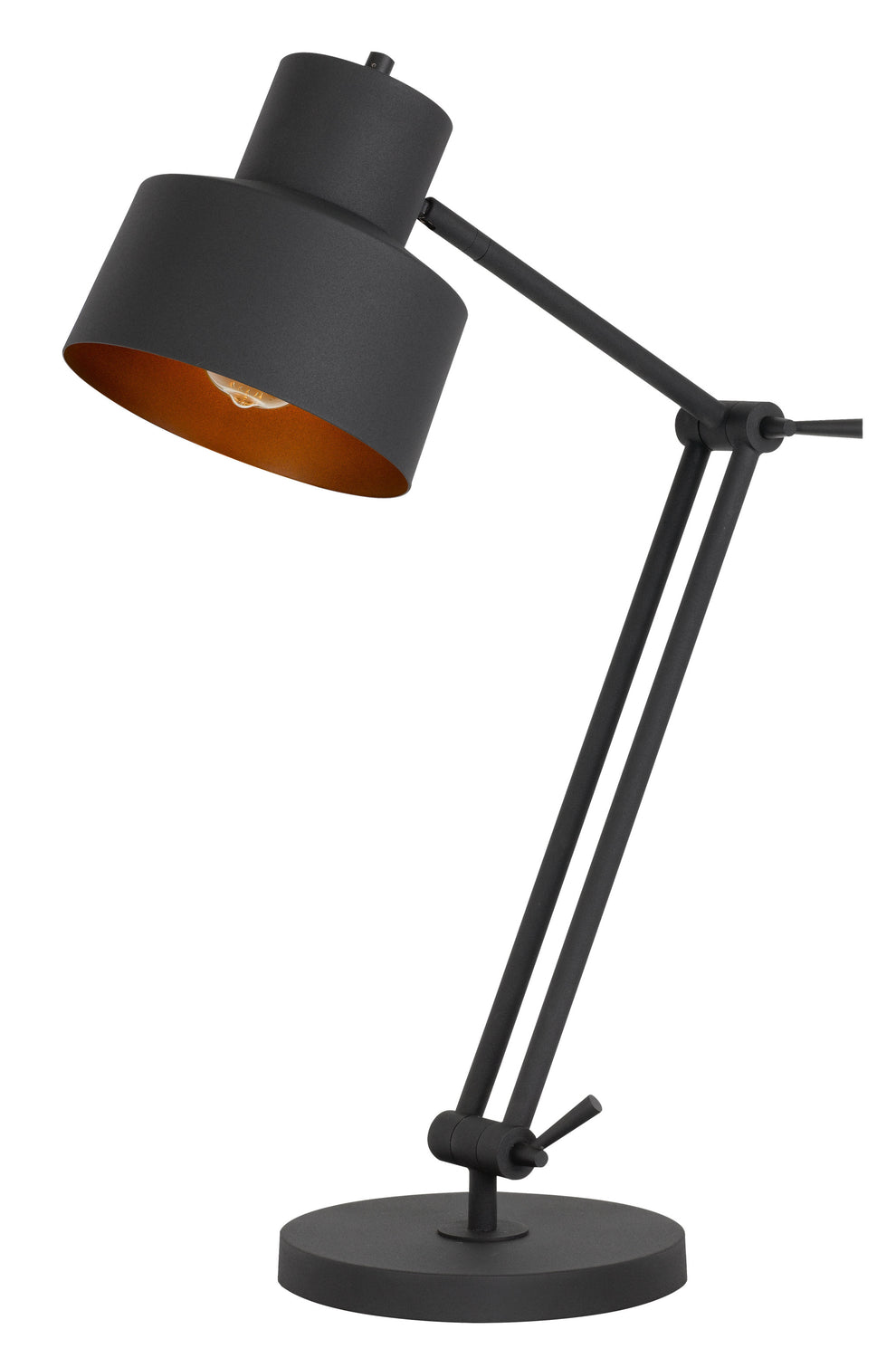 Black Metal Adjustable Desk Table Lamp By Homeroots | Table Lamps | Modishstore - 4