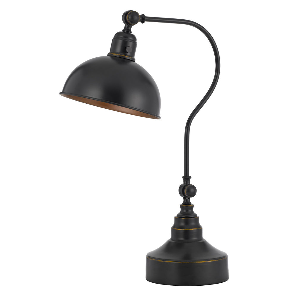 Distressed Gray Metal Adjustable Desk Lamp With Gray Dome Shade By Homeroots | Table Lamps | Modishstore - 6