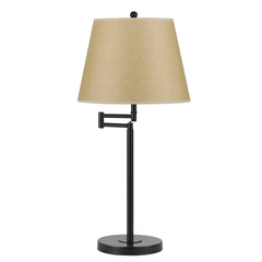 Bronze Metal Table Lamp With Tan Empire Shade By Homeroots