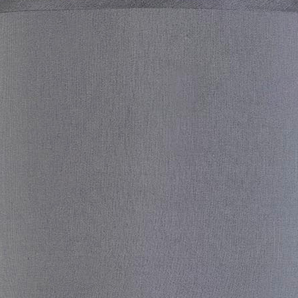 Nickel Metal Round Table Lamp With Gray Cone Shade By Homeroots | Table Lamps | Modishstore - 5