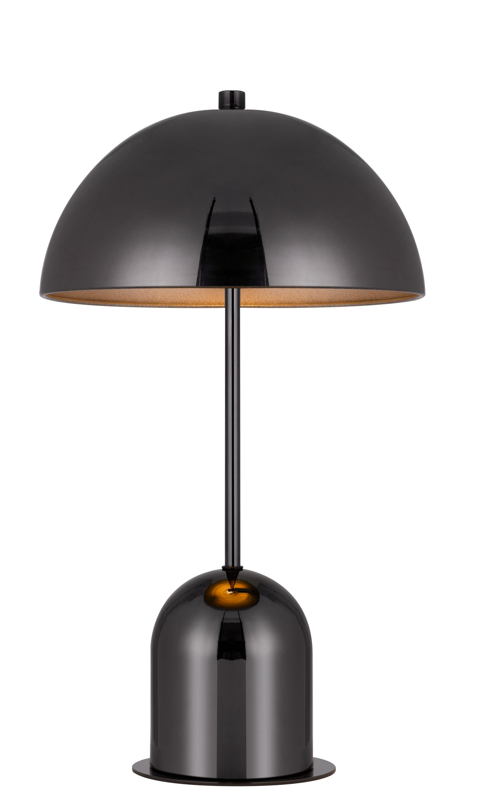 Gunmetal Dark Gray Desk Table Lamp With Half Dome Shade By Homeroots | Table Lamps | Modishstore - 4