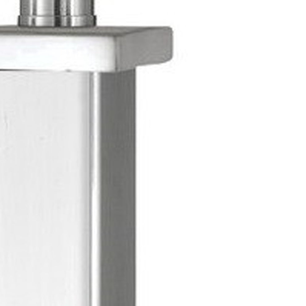 Nickel Metal USB Table Lamp With White Shade By Homeroots | Table Lamps | Modishstore - 5