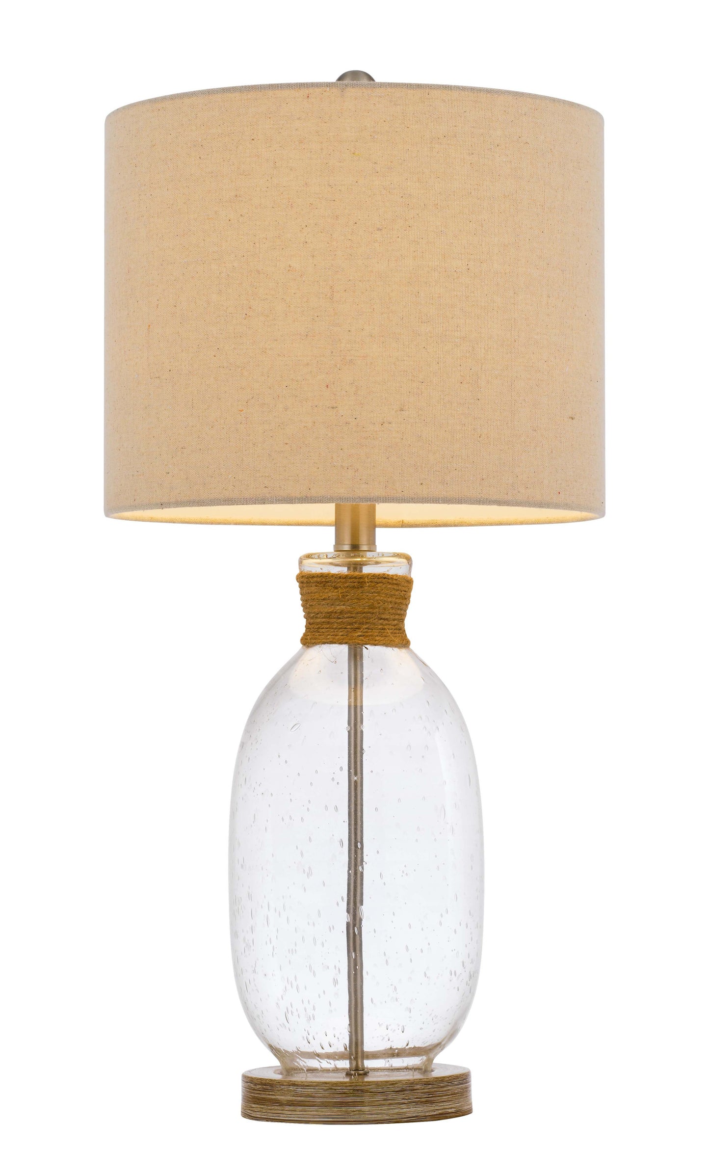 Brown Mason Jar Table Lamp With Brown Drum Shade By Homeroots | Table Lamps | Modishstore - 2