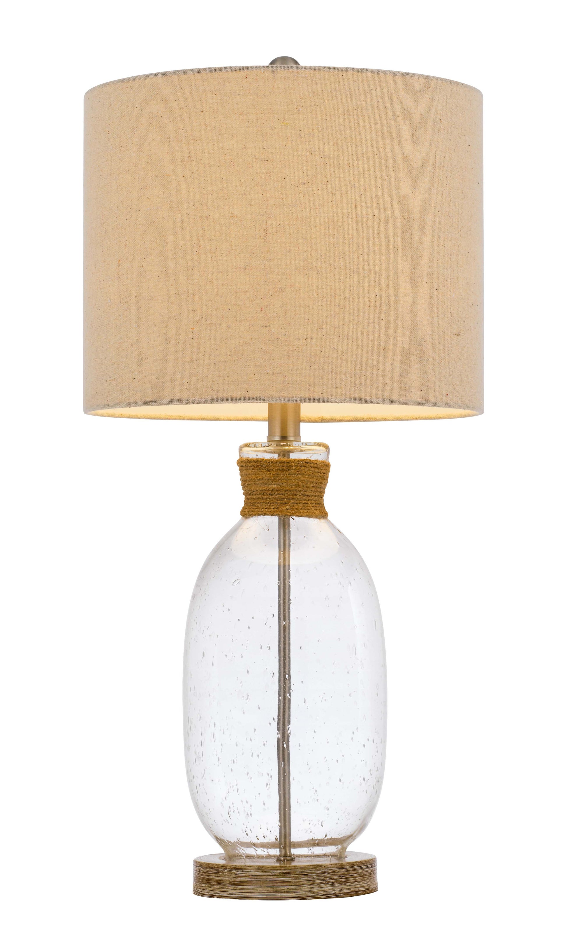 Brown Mason Jar Table Lamp With Brown Drum Shade By Homeroots | Table Lamps | Modishstore - 2