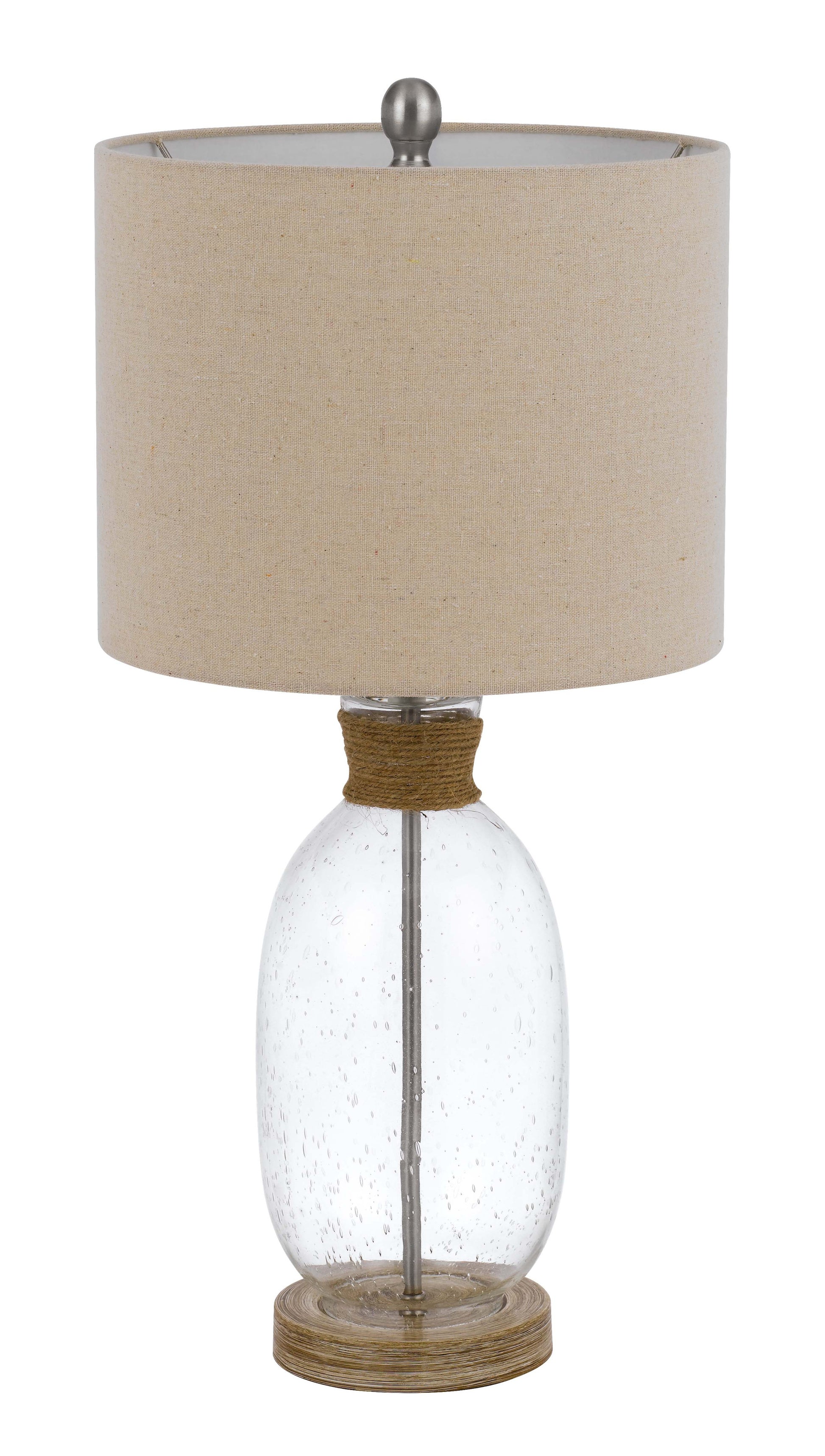 Brown Mason Jar Table Lamp With Brown Drum Shade By Homeroots | Table Lamps | Modishstore - 3
