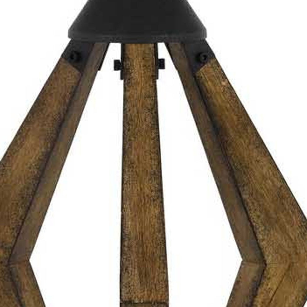Black Metal Lantern Table Lamp With Gray Empire Shade By Homeroots | Table Lamps | Modishstore - 2