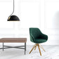 Green Velvet And Gold Swivel Arm Chair By Homeroots | Accent Chairs | Modishstore - 3