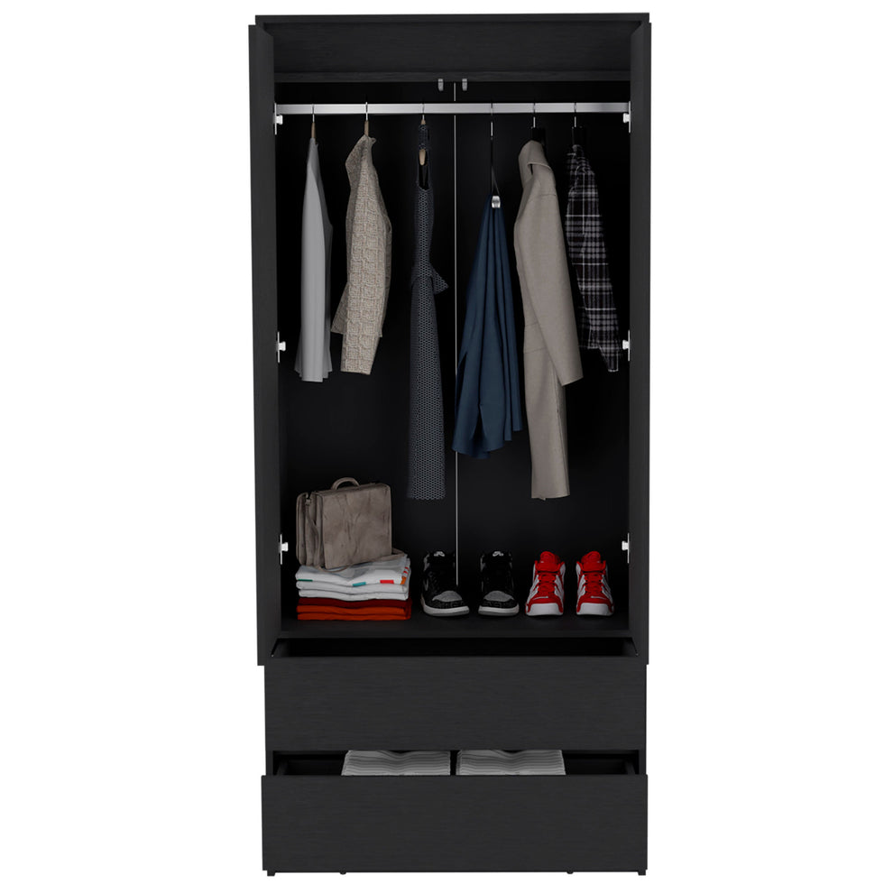 Black Two Drawer Combo Dresser By Homeroots | Dressers | Modishstore - 3