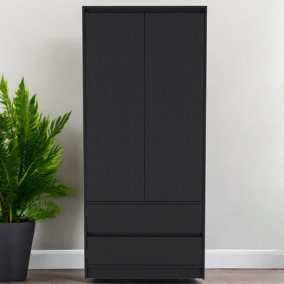 Black Two Drawer Combo Dresser By Homeroots | Dressers | Modishstore - 2