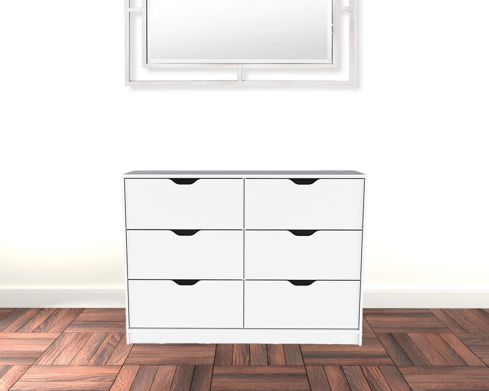 White Four Drawer Dresser By Homeroots | Dressers | Modishstore - 2