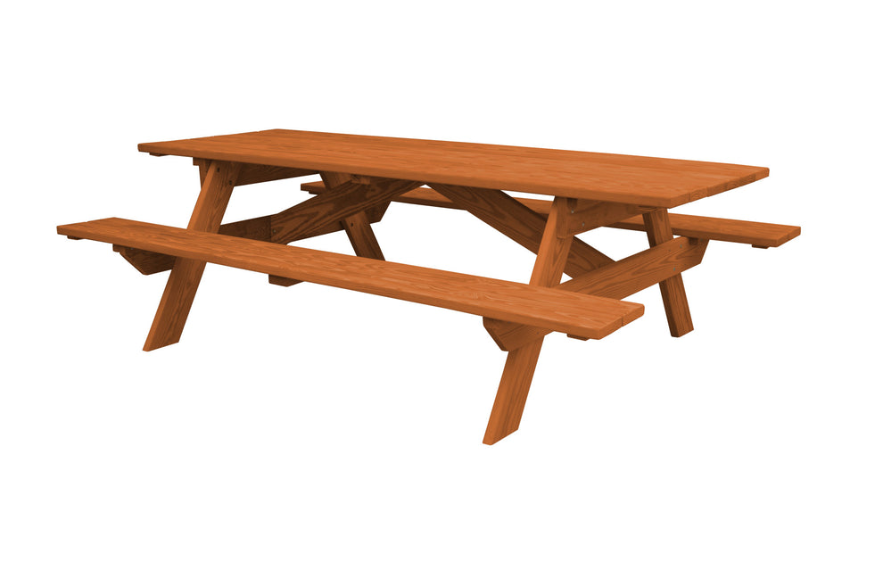 Cedar Chest Solid Wood Outdoor Picnic Table By Homeroots | Outdoor Tables | Modishstore - 3