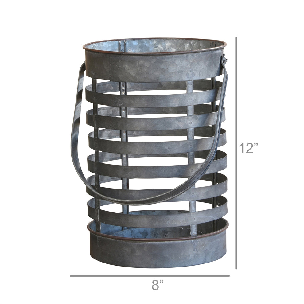 Hawken Lantern, Galvanized Set Of 4 By HomArt | Lanterns | Modishstore - 3
