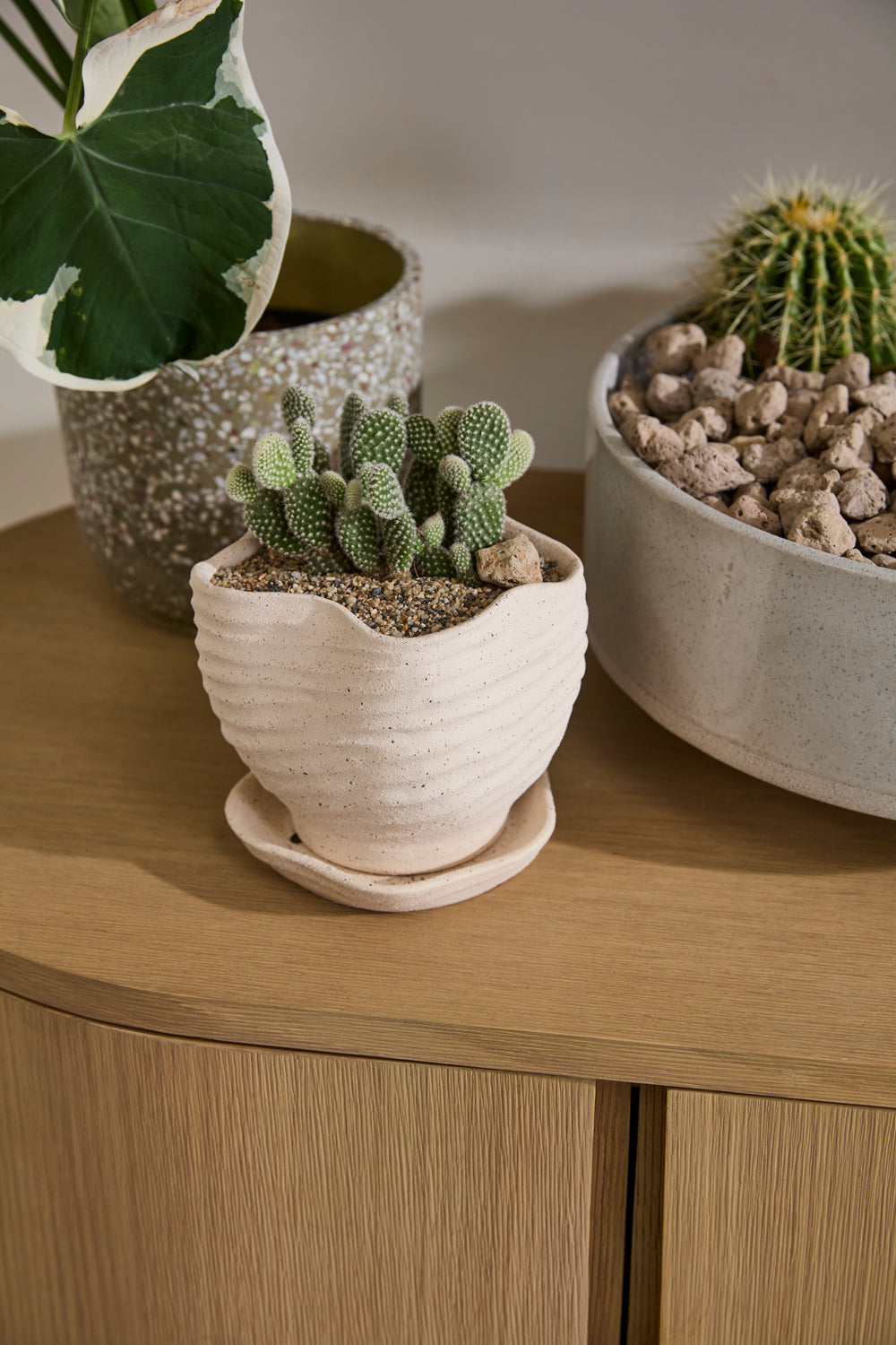 Highland Pot with Saucer Set of 4 By Accent Decor | Planters, Troughs & Cachepots | Modishstore - 7