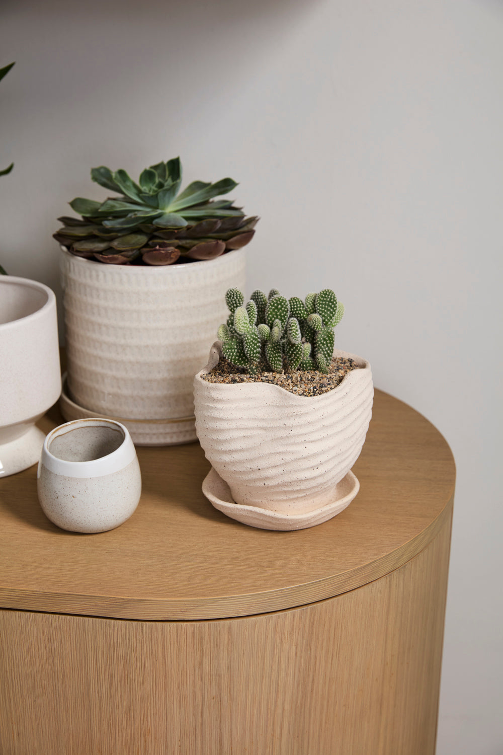 Highland Pot with Saucer Set of 4 By Accent Decor | Planters, Troughs & Cachepots | Modishstore - 8