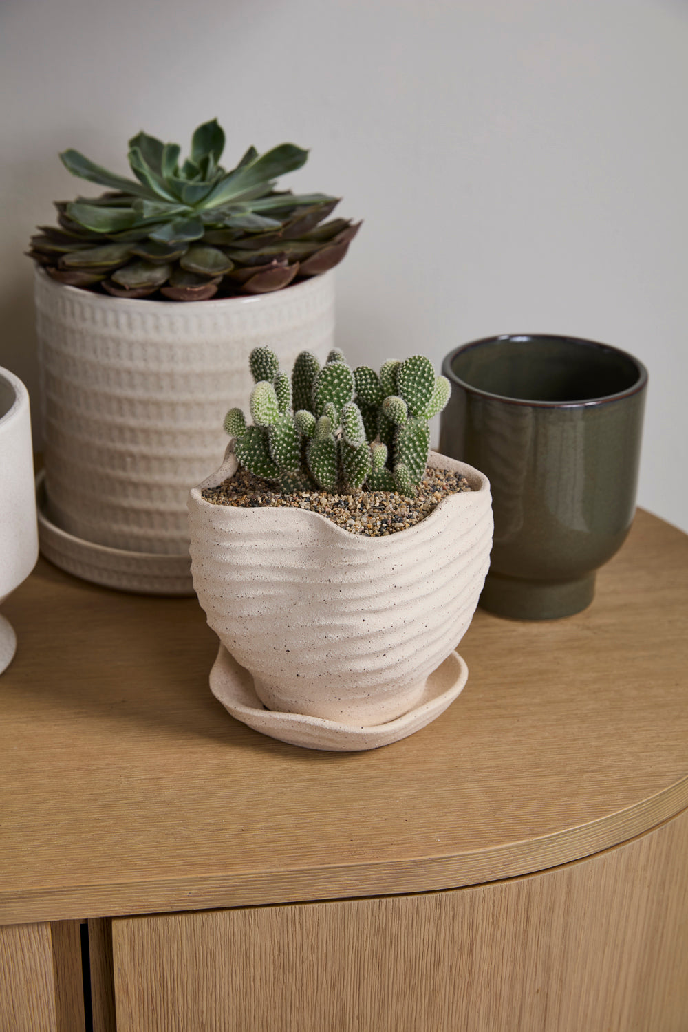 Highland Pot with Saucer Set of 4 By Accent Decor | Planters, Troughs & Cachepots | Modishstore - 10