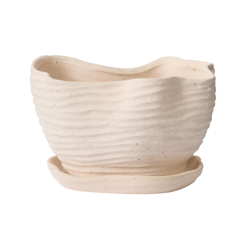 Highland Pot with Saucer Set of 4 By Accent Decor | Planters, Troughs & Cachepots | Modishstore - 11