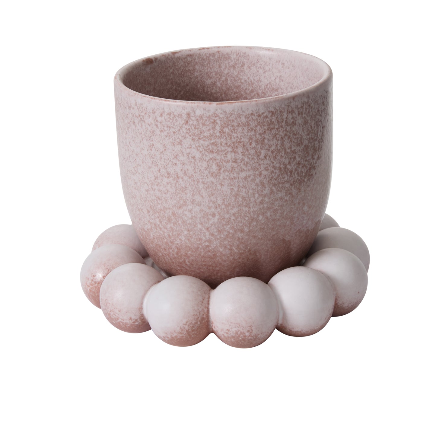 Pearl Pot with Saucer Set of 2 By Accent Decor | Planters, Troughs & Cachepots | Modishstore - 2