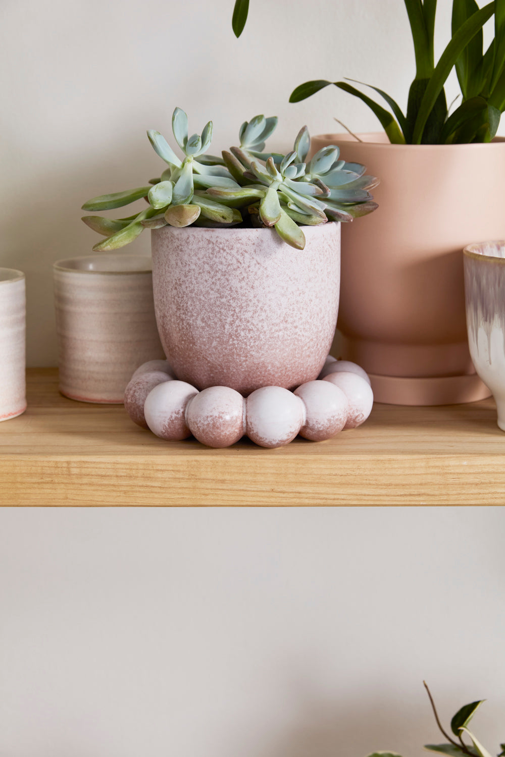 Pearl Pot with Saucer Set of 2 By Accent Decor | Planters, Troughs & Cachepots | Modishstore - 6