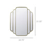 Gadsby Mirror, Brass - Deco By HomArt | Mirrors | Modishstore - 2