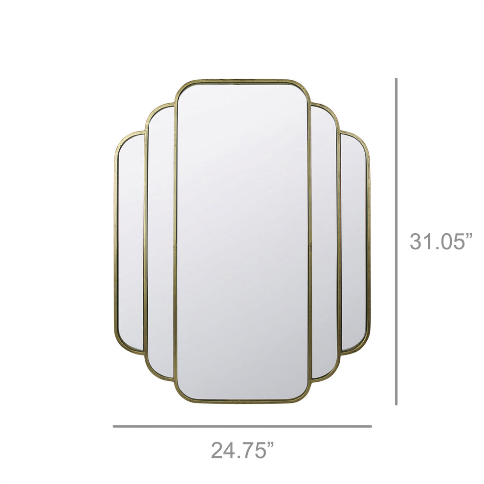 Gadsby Mirror, Brass - Deco By HomArt | Mirrors | Modishstore - 2