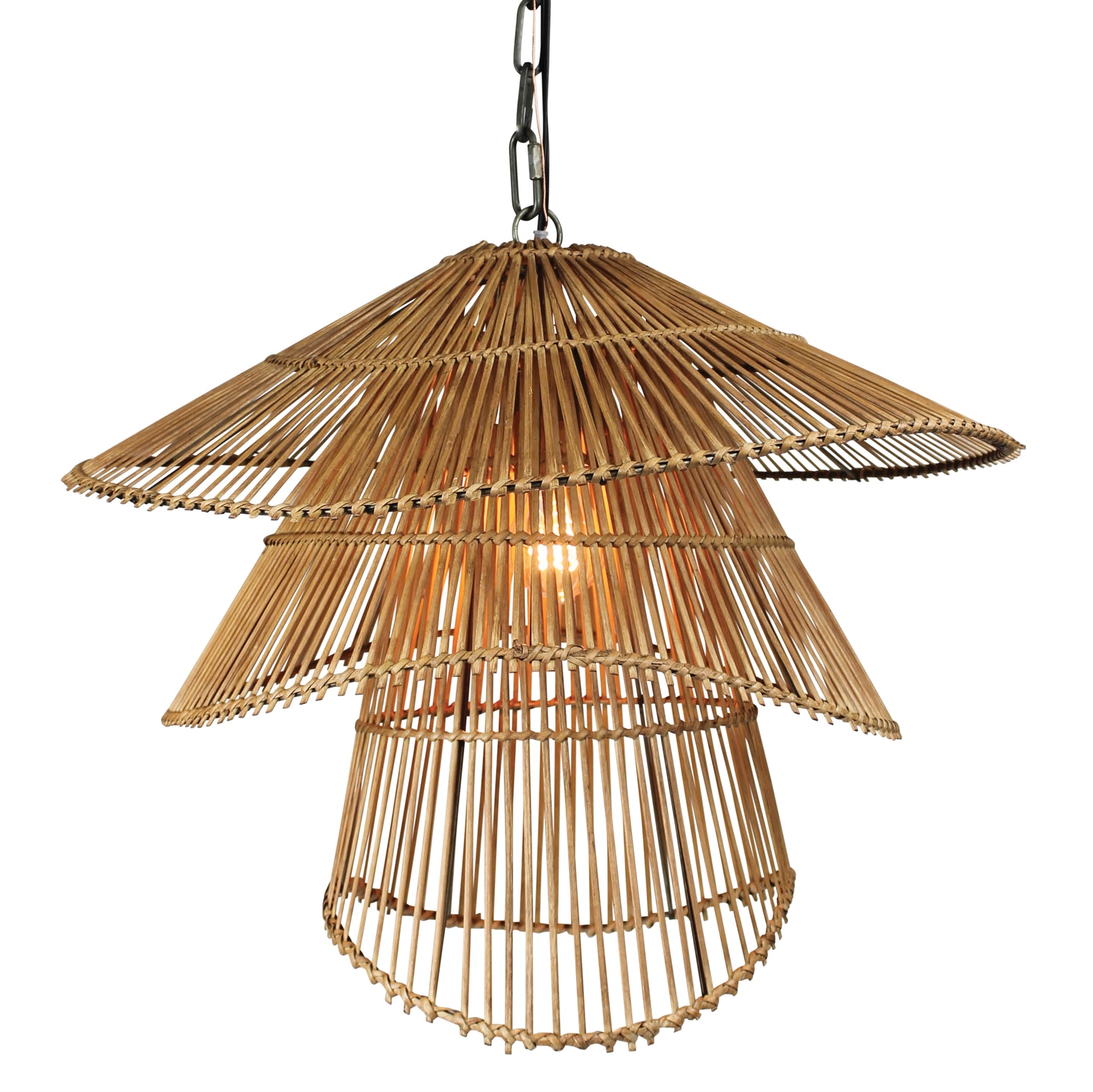 Cairo Pendant, Rattan Set Of 4 By HomArt | Pendant Lamps | Modishstore - 3