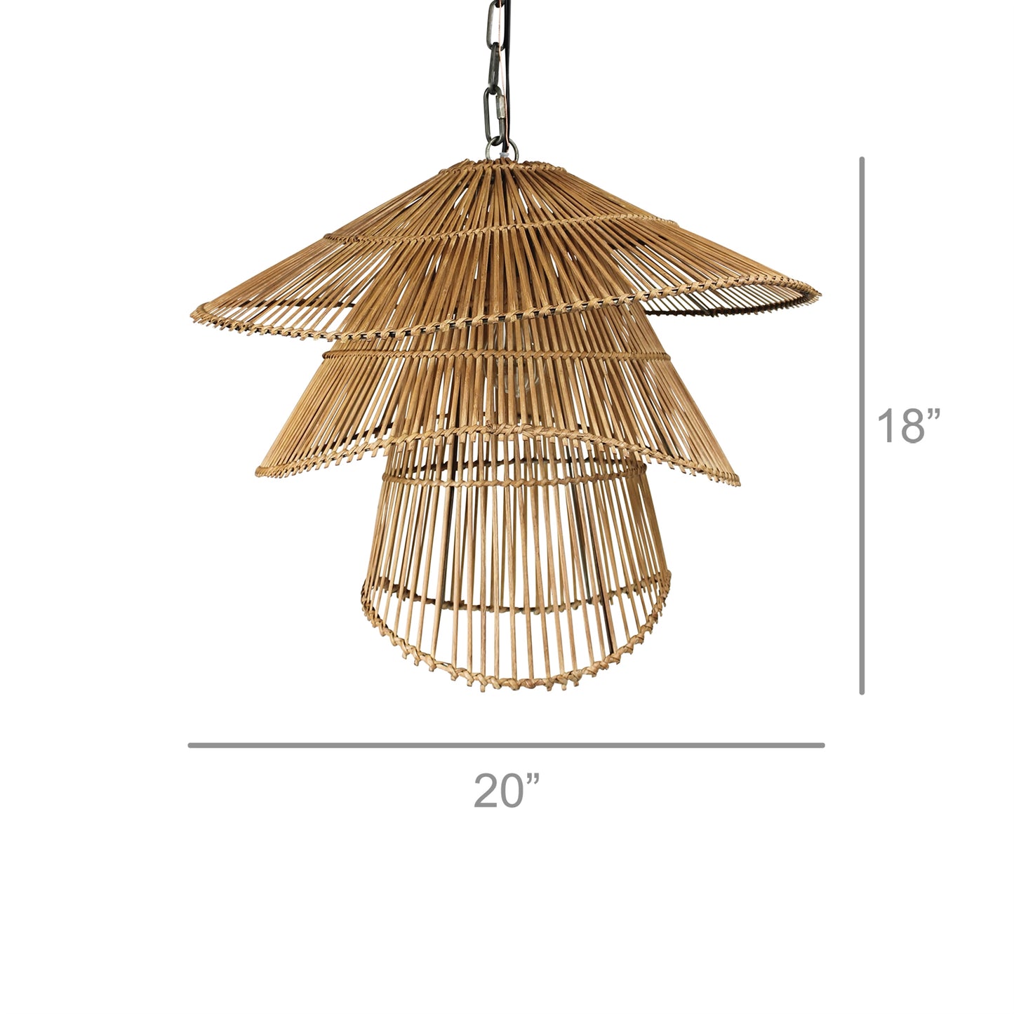 Cairo Pendant, Rattan Set Of 4 By HomArt | Pendant Lamps | Modishstore - 2