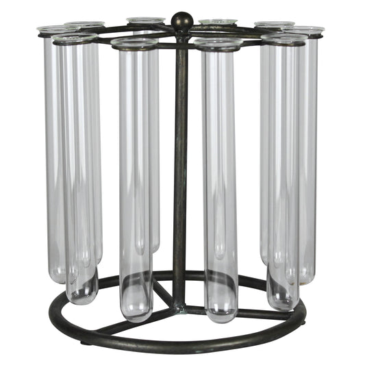Archer Tube Floral Display, Glass & Metal By HomArt | Display Cases | Modishstore