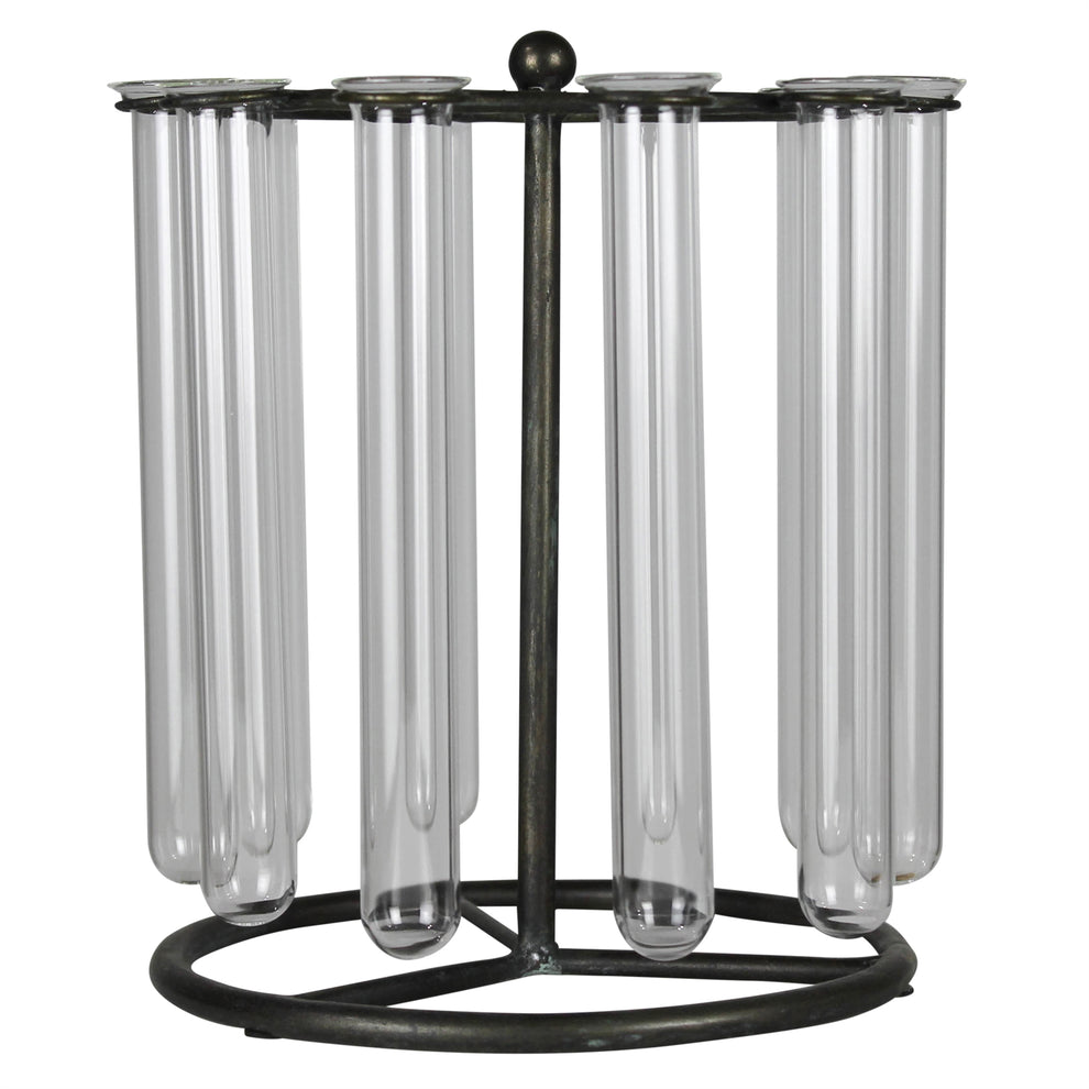 Archer Tube Floral Display, Glass & Metal By HomArt | Display Cases | Modishstore - 2