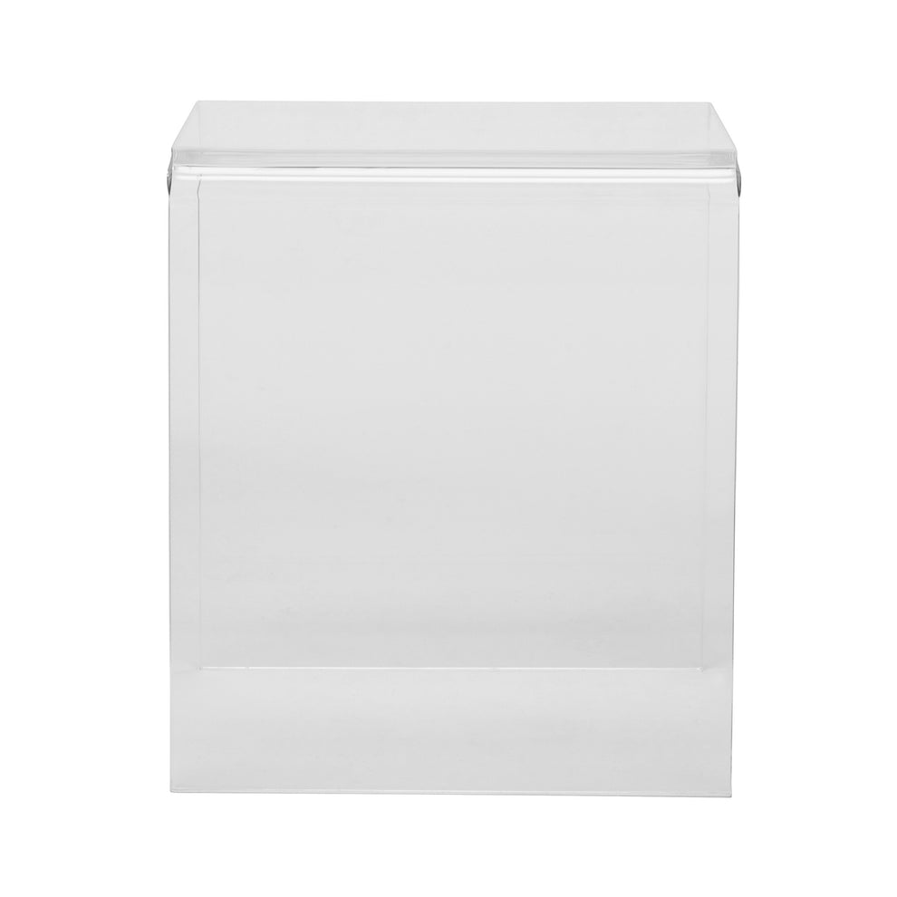 Clear Heavy Duty Plastic And Acrylic Square End Table By Homeroots | End Tables | Modishstore - 3