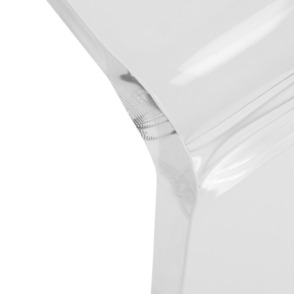 Clear Heavy Duty Plastic And Acrylic Square End Table By Homeroots | End Tables | Modishstore - 4
