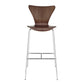 Brown And Silver Metallic Stainless Steel Bar Chair By Homeroots | Bar Stools | Modishstore - 7