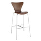 Brown And Silver Metallic Stainless Steel Bar Chair By Homeroots | Bar Stools | Modishstore - 2