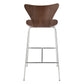 Brown And Silver Metallic Stainless Steel Bar Chair By Homeroots | Bar Stools | Modishstore - 5