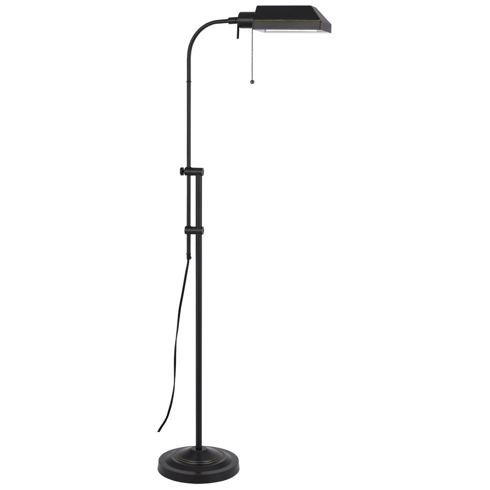 Bronze Metal Adjustable Floor Lamp With Bronze Metal Square Shade By Homeroots | Floor Lamps | Modishstore - 2