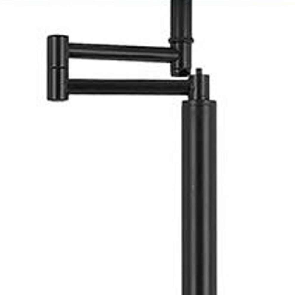Bronze Swing Arm Floor Lamp With White Square Shade By Homeroots | Floor Lamps | Modishstore - 3