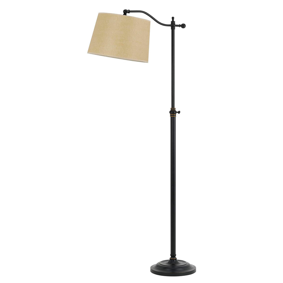 Bronze Metal Adjustable Floor Lamp With Tan Paper Square Shade By Homeroots | Floor Lamps | Modishstore - 6