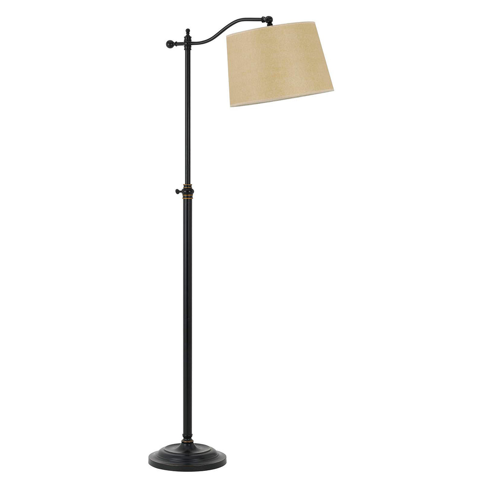 Bronze Metal Adjustable Floor Lamp With Tan Paper Square Shade By Homeroots | Floor Lamps | Modishstore - 2