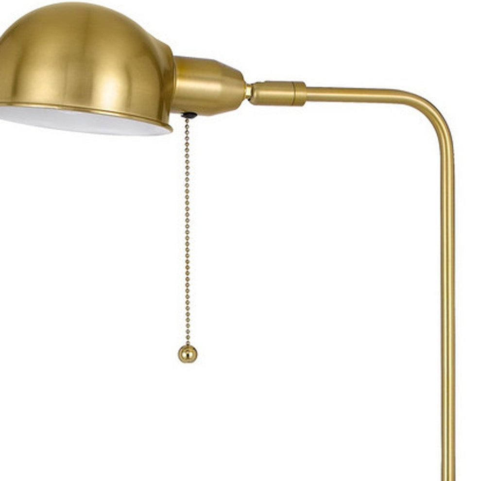 Brass Adjustable Floor Lamp With Bronze Dome Shade By Homeroots | Floor Lamps | Modishstore - 4