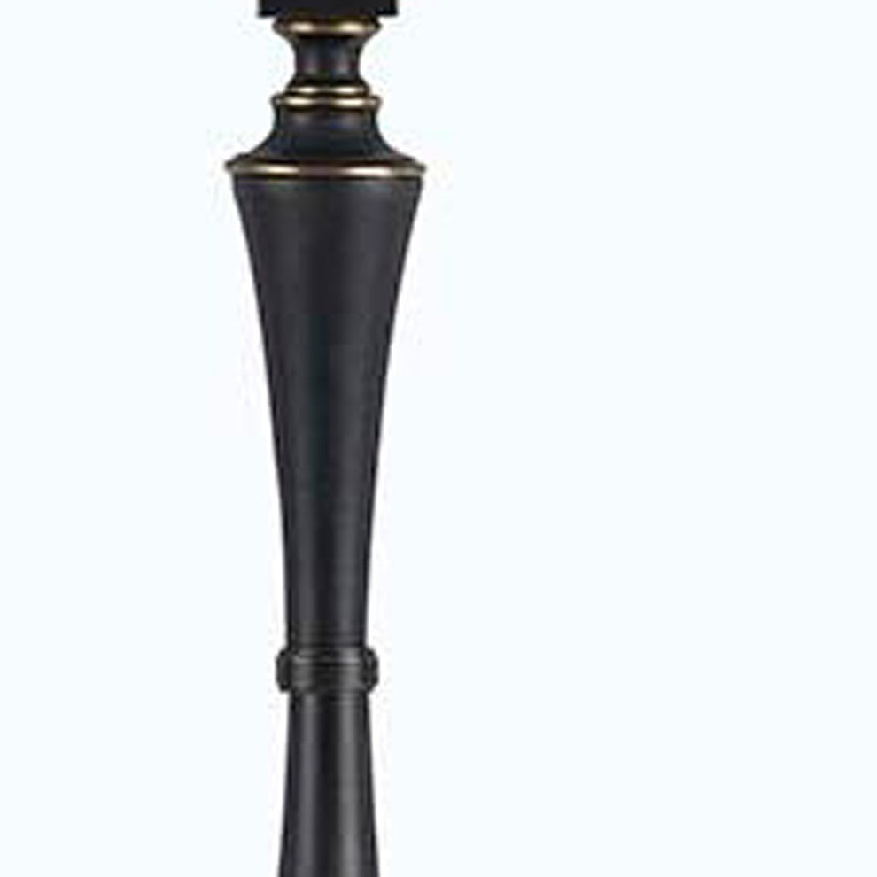 Bronze Two Light Traditional Shaped Floor Lamp With Brown Square Shade By Homeroots | Floor Lamps | Modishstore - 3