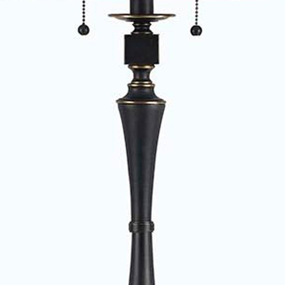 Bronze Two Light Traditional Shaped Floor Lamp With Brown Square Shade By Homeroots | Floor Lamps | Modishstore - 4