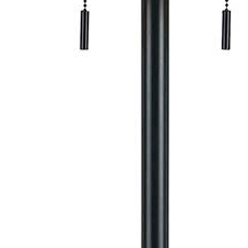 Bronze Two Light Traditional Shaped Floor Lamp With Brown Rectangular Shade By Homeroots | Floor Lamps | Modishstore - 3