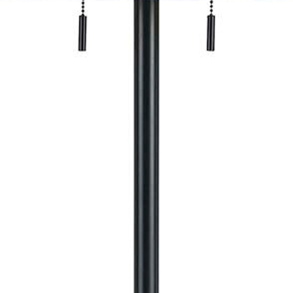 Bronze Two Light Traditional Shaped Floor Lamp With Brown Rectangular Shade By Homeroots | Floor Lamps | Modishstore - 4