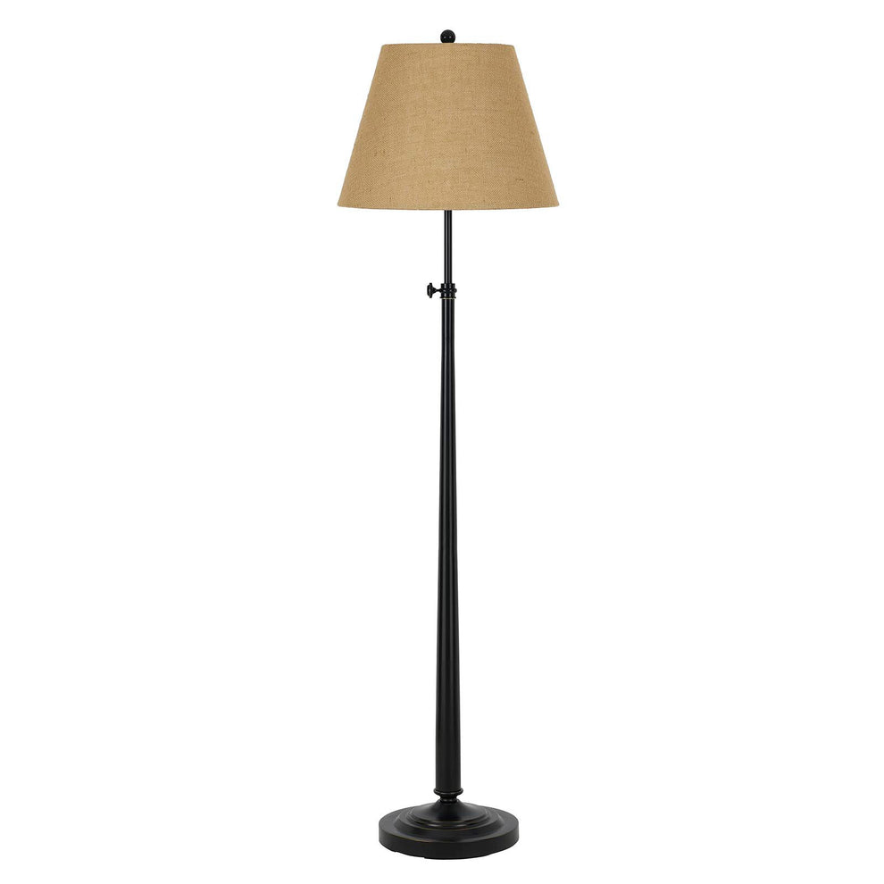 Bronze Adjustable Traditional Shaped Floor Lamp With Brown Empire Shade By Homeroots | Floor Lamps | Modishstore - 6