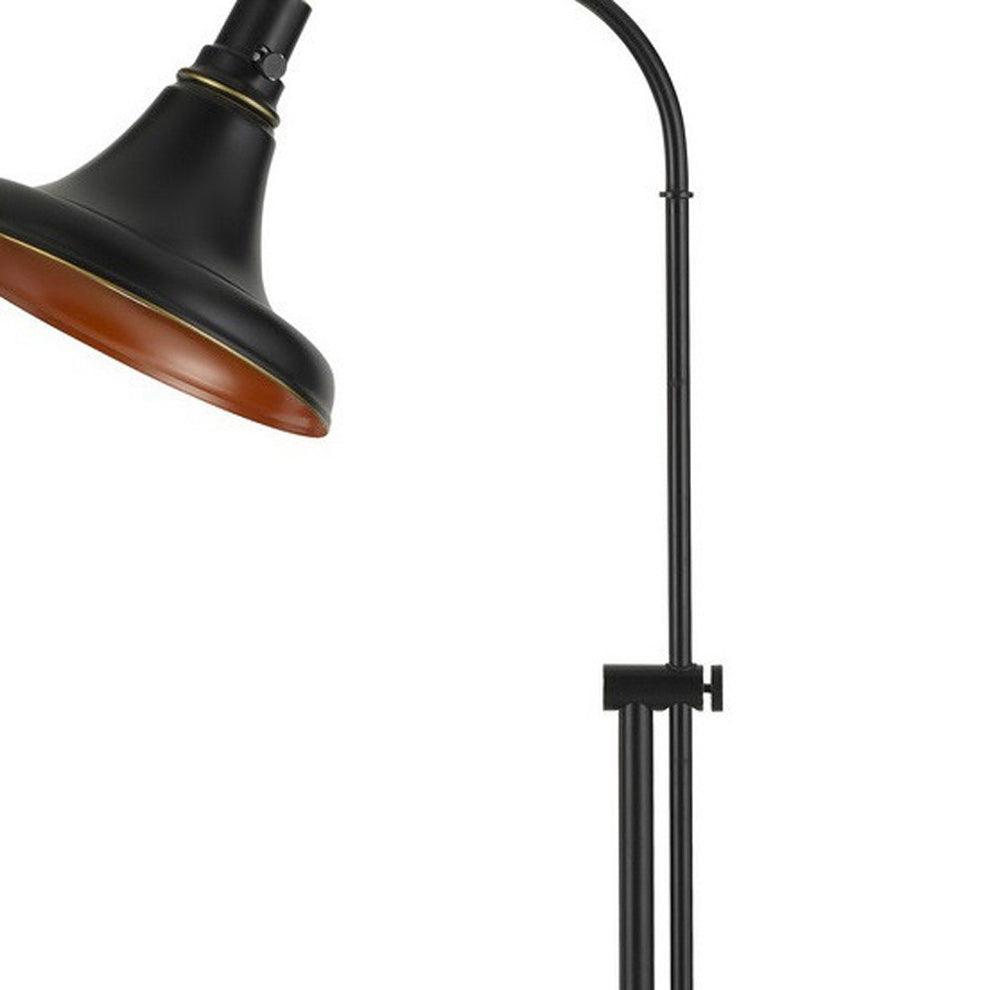 Bronze Metal Adjustable Floor Lamp With Bronze Metal Dome Shade By Homeroots | Floor Lamps | Modishstore - 4