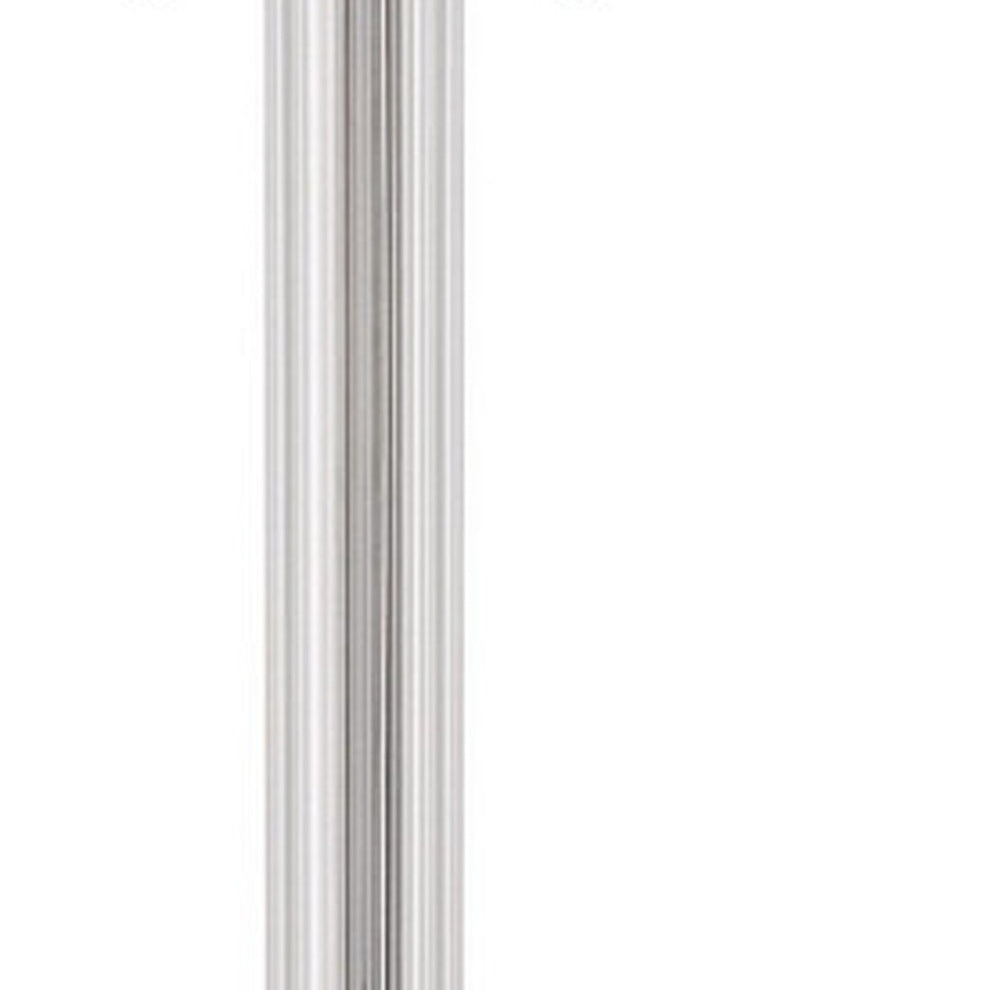 Chrome Two Light Traditional Shaped Floor Lamp With White Rectangular Shade By Homeroots | Floor Lamps | Modishstore - 4