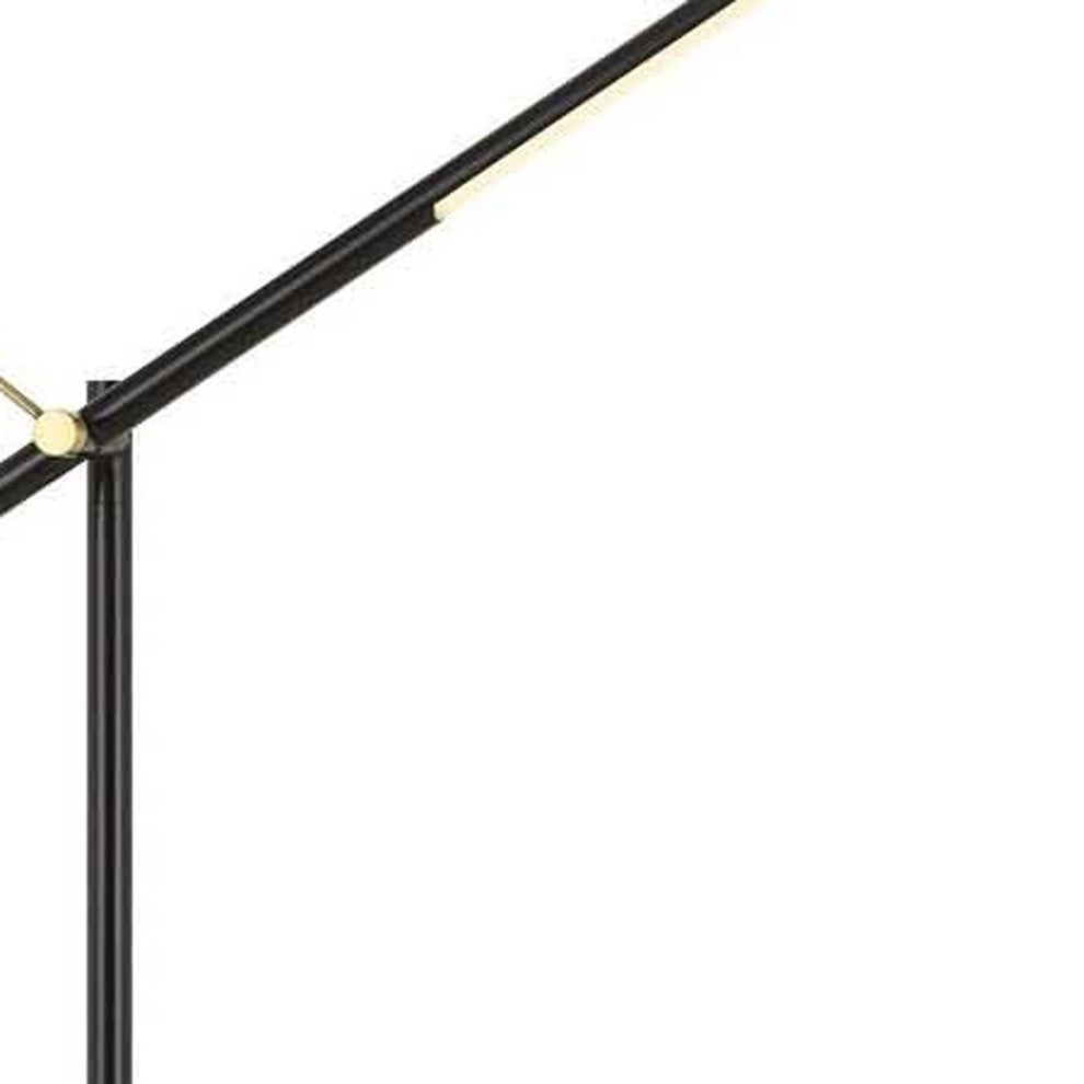 Black Adjustable Traditional Shaped Floor Lamp By Homeroots | Floor Lamps | Modishstore - 4